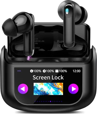 Produktbild von In Ear Kopfhörer mit Touchscreen,In Ear Bluetooth 5.4 mit ANC/ENC Noise Cancelling Mic, 48Std Tiefer Bass Earbuds mit 5 EQ-Modi, USB-C,IP7 Wasserdicht
