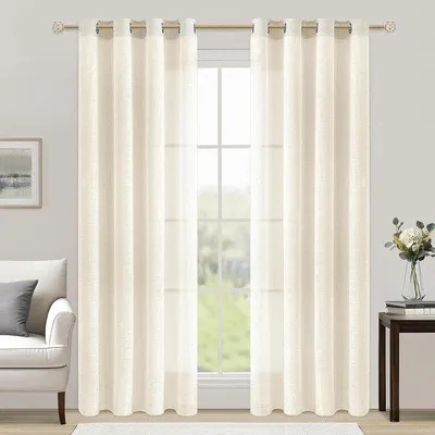 Obrázok produktu pre Sada 2 záclon, moderné biele, 225 x 140 cm, do obývačky, spálne a detskej izby