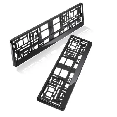 Produktbild von baytronic Kennzeichenhalter schwarz hochglanz 2er Set