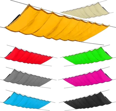 Produktbild von Sonnensegel einziehbares Sonnensegel Pergola Markise Wasserdicht Sonnenschutz Garten verstellbar 100% Schutz vor UV-Strahlungen(B:150cm L:300cm, Gelb)