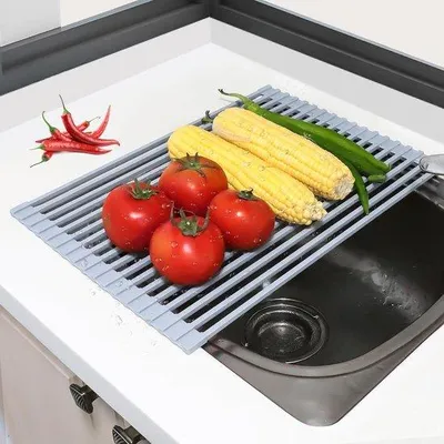 Obrázek produktu pro Nerezový odkapávač na nádobí a zeleninu, 43 x 305 cm