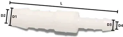 Produktbild von Schlauchverbinder Kunststoff Tülle reduziert 8 mm x 6 mm