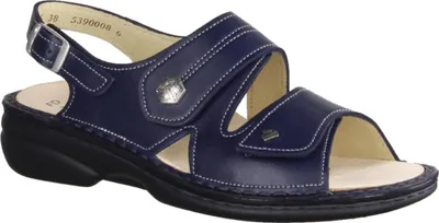 Produktbild von Finn Comfort Milos bequeme Damen Sandale, Blau, Leder, lose Einlagen - Marken Finn Comfort, Blau, leder (nube)