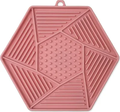 Image de EPIC PET Lick & Snack Licking Pad Sechseck hellrosa 17 x 15 cm