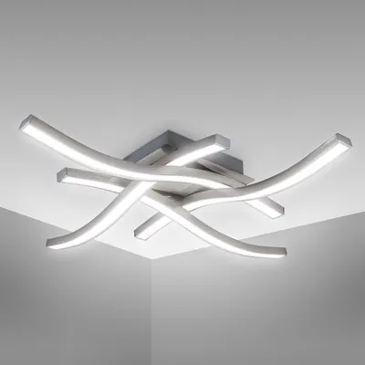 Produktbild von Deckenleuchte 42,5x42,5 cm - 17,2W, 1800lm, LED, neutralweiß, matt-nickel