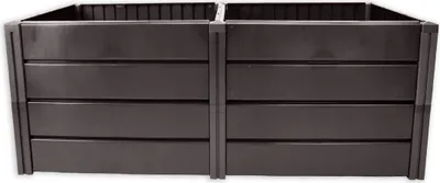 Produktbild von KHW | Hochbeet Demeter XL | 158×82×61 cm Garten Hochbeet | 672L Pflanzvolumen | 100% recycelter Kunststoff | wetterfest & UV-beständig | werkzeuglose Steckmontage | Anthrazit | Germany