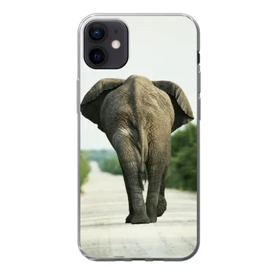 Produktbild von MuchoWow® Handyhülle Schutzhülle Hülle für iPhone 12 mini Elefant - Kröte - Tiere - Natur Silikon Softcase Handy Hülle - Bild