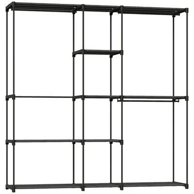 Produktbild von Kleiderorganizer, geräumiger Stauraum, stabiler Metallrahmen, schwarz