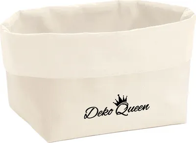 Produktbild von Huuraa Organizer Deko Queen Krone 3 Liter Medium Canvas Baumwolle Utensilo Geschenkidee