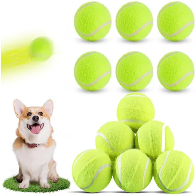Imagen del producto de Juego de 12 pelotas de tenis sin marca, ideales para perros