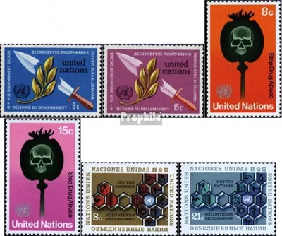 Produktbild von Briefmarken UNO - New York 1973 Mi 254-255,256-257,258-259 (kompl.Ausg.) postfrisch Sondermarken