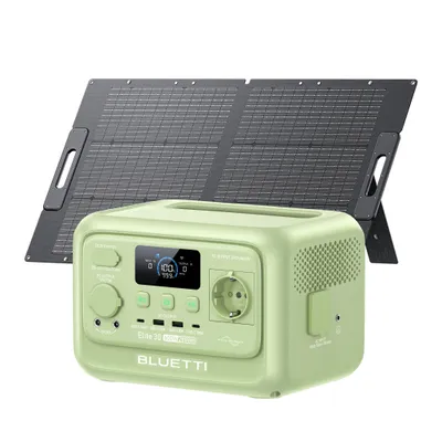 Image de BLUETTI Elite 30 V2 + 100W Panneau solaire Réservoir solaire 600W / 288Wh Station de puissance portable Générateur solaire Batterie pour voyage/camping-car/à la maison/voyage en voiture