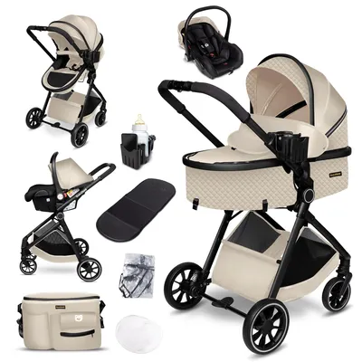 Produktbild von GagaDumi SoHo 3in1 Kinderwagen – i-Size Autositz, 6,8 kg, inkl. Zubehör – Leicht & kompakt für Stadt & Land