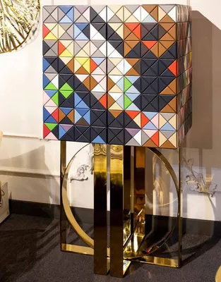 Produktbild von Luxus Buffet Anrichte Bar Schrank Buntes Regal Schränke Barschrank Wohnzimmer