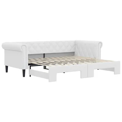 Immagine prodotto di vidaXL Divano letto estraibile bianco 90x200 cm in ecopelle