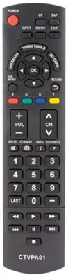 Produktbild von Common TV CTVPA01 - Fernbedienung Universal (Kompatibel mit Panasonic TVs) Farbe Schwarz