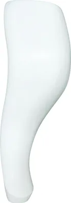 Produktbild von 1x Möbelbein Buche 22 cm weiß lackiert – Louis XV Stil – gedrechselt – für Sessel, Sofa, Kommode – DIY geeignet