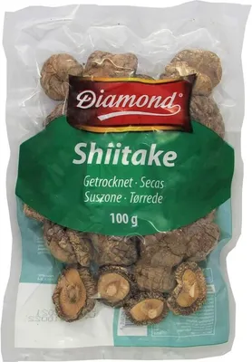 Produktbild von DIAMOND Shiitake Pilze, getrocknet 100g | Shitake Pilze | Tonko Pilze