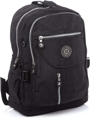 Produktbild von Bag Street Damen und Herren Rucksack Leicht Stadtrucksack Sport Freizeit Nylon Schwarz