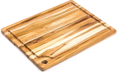 Immagine prodotto di Tagliere TEAK-HAUS 41 x 30 x 1,9 cm in legno di teak con scanalatura per il succo TH514