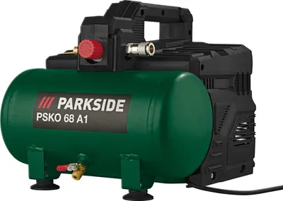 Produktbild von PARKSIDE® Silent-Kompressor »PSKO 68 A1« 550 Watt tragbar regelbar bis 8 bar