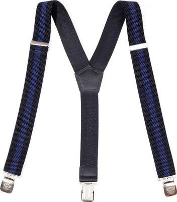 Produktbild von Hosenträger Schwarz Blau Streifen 4 cm Mais Textur