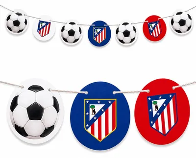 Geburtstagsgirlande Atlético de Madrid, 1 Stück, Karton