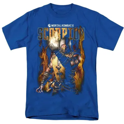 Immagine prodotto di Maglietta Mortal Kombat, unisex, per uomo/donna, modello TV39033 (taglia M), colore blu reale, Immagine generata dall'IA