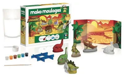 Zdjęcie produktu dla Mako Créations, zestaw do modelowania "Nowy Świat Dinozaurów" - 6 foremek