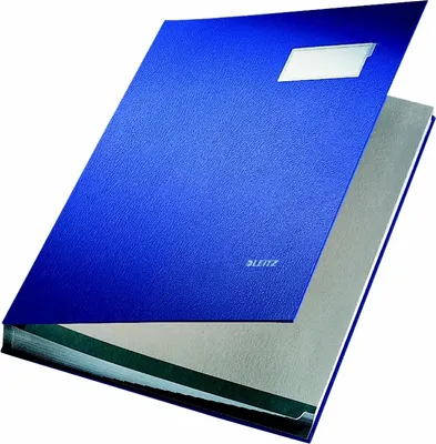 Produktbild von Unterschriftsmappe 10 Fächer blau Packung mit 20 Stück