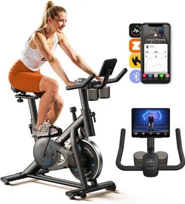 Obrázek produktu pro Tichý rotoped pro indoor cyklistiku s držákem na tablet a robustní nosností 122 kg