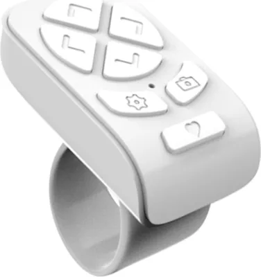 Produktbild von Scrollbare Fernbedienung Fingertip Wireless Bluetooth Seitenumblätterer Kamera-Fernauslöser für Mobiltelefon Tablet Weiß