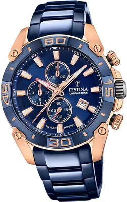 Produktbild von Festina Herrenuhr Chrono Bike Armbanduhr Edelstahl blau D2UF20711/1