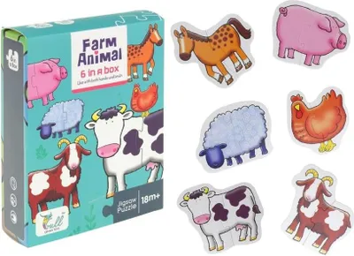 Produktbild von Edukatives Puzzle-Set Tiere Bauernhof 12-teilig