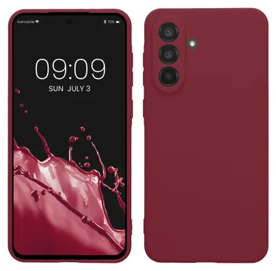 Produktbild von kwmobile Handyhülle für Samsung Galaxy A56 5G Hülle - weiches Handy Silikon Case - Schutzhülle Cover - Bordeaux Violett