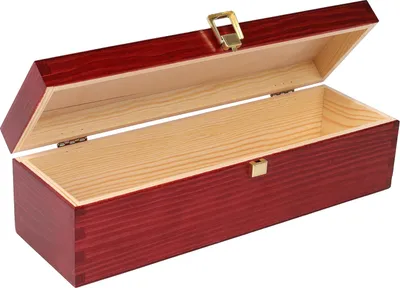 Image de Creative Deco Boîte Caisse à Vin en Bois Rouge 36 x 11 x 9,8 cm -  1 Bouteille