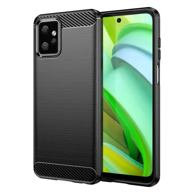 Zdjęcie produktu dla Carbon Case etui do Motorola Moto G Power 2023 elastyczny silikonowy karbonowy pokrowiec czarne