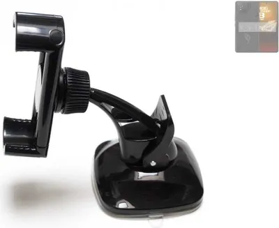 Produktbild von K-S-Trade kompakte Handy-Halterung Windschutzscheibe kompatibel mit Asus ROG phone 8 Pro Edition Armaturenbrett schwarz Autohalterung KFZ Halter