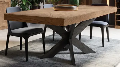 Immagine prodotto di Tavolo da pranzo Cozy 160-210x95x77cm rovere rustico semisolido allungabile