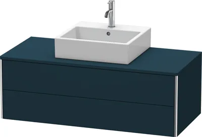 Produktbild von Waschtischunterbau XSQUARE 400x1200x548mm nachtblau seidenmatt 400 x 1200 x 548 mm nachtblau seidenmatt