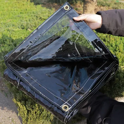 Produktbild von (6mx3m)Wasserdichte Plane mit ösen 420g/m² Abdeckplane Zeltplane mit Seil und Kabelbinder, Sonnenschutz UV-Schutz PVC Faltbar Terrassenplane für Pflanzen Gewächshaus Gartenmöbel