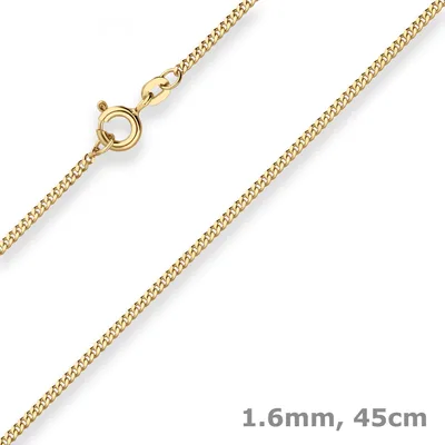 1-6mm-Panzerkette-aus-333-Gelbgold-45cm
