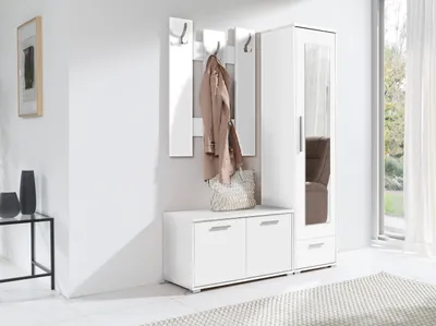 Produktbild von Wandgarderobe für den Flur ORONOCO - weiß