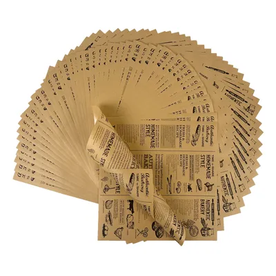 Produktbild von Miss Bakery’s House Einschlagpapier Lebensmittel - 25x25 cm - braun - 100 Stück - Lunchpapier-Bögen - Butterbrotpapier