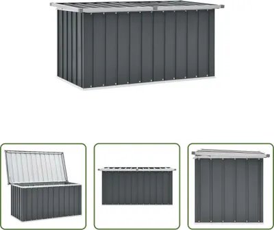 Image de The Living Store coffre de jardin gris 129 x 67 x 65 cm
