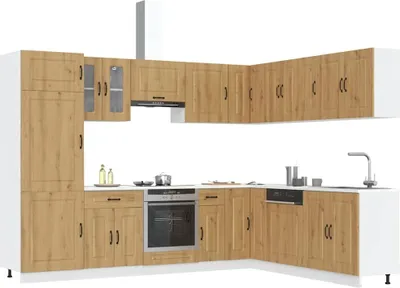Produktbild von 14-tlg. Küchenschrank-Set Kalmar Artisan-Eiche Holzwerkstoff 3314980