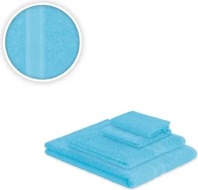 Produktbild von Handtücher Kombi Single-Set 4-teilig 500 g/m² Türkis