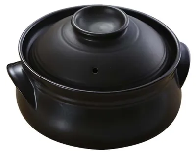 Image de Poêle à rôtir en céramique noire avec couvercle