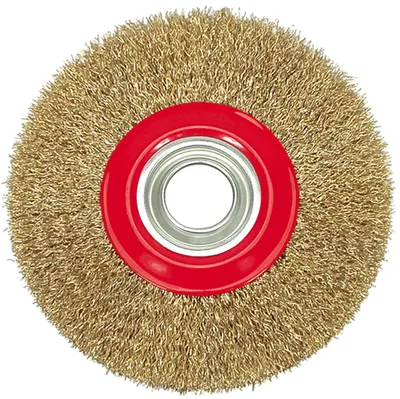 Image de Brosse cylindrique 125 mm, fil torsadé, revêtement en laiton