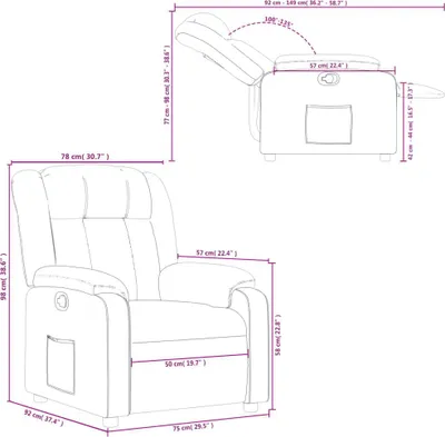 Zdjęcie produktu dla VidaXL 373576, Tkanina, Czarny, Pianka, 110 kg, 780 mm, 920 mm